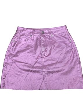 wild fable Metallic Lavender-Pink Mini Skirt